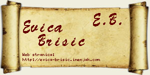 Evica Brisić vizit kartica